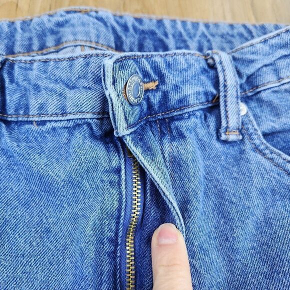 💜H&M Blue 90's Baggy Ultra High Waist Jeans Size 12/31 - Picture 9 of 12